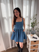 Load image into Gallery viewer, Blue Bloom Dress