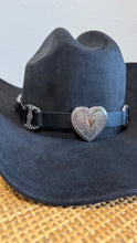 Load image into Gallery viewer, Black Heart Cowgirl Hat
