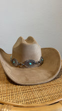 Load image into Gallery viewer, Brown Turquoise Cowgirl Hat
