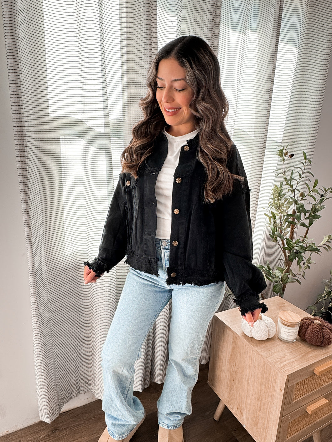 Black Oversized Denim Jacket