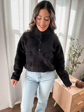 Load image into Gallery viewer, Black Teddy Sherpa Sweater
