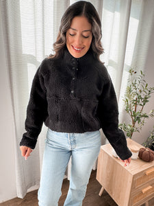 Black Teddy Sherpa Sweater