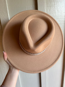 Tan Geometric Fedora