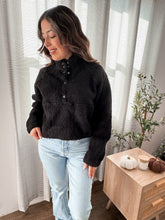 Load image into Gallery viewer, Black Teddy Sherpa Sweater
