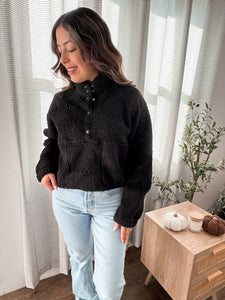 Black Teddy Sherpa Sweater