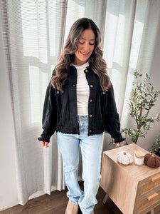 Black Oversized Denim Jacket