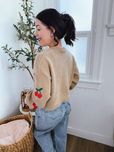 Cherry Cardigan (khaki)