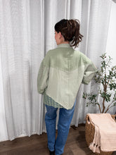 Load image into Gallery viewer, Olive Lace Button up Shirt
