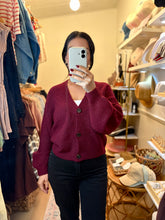 Load image into Gallery viewer, The Cherry Wine Cardigan
