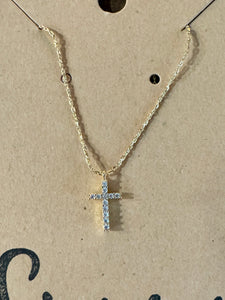 Mini gold and silver cross