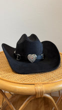 Load image into Gallery viewer, Black Heart Cowgirl Hat

