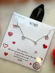 XOXO Silver Necklace