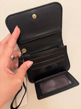 Load image into Gallery viewer, Black Bow Wristlet Wallet
