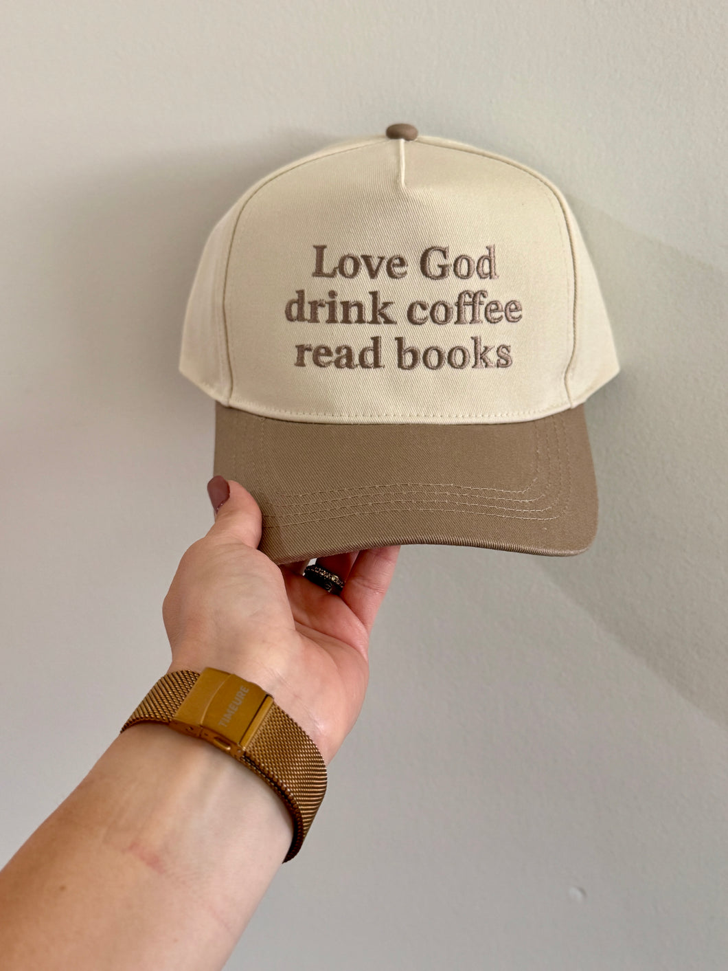 Love God Drink Coffee Read Books Hat