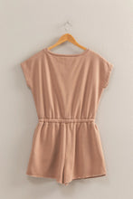 Load image into Gallery viewer, Brown Drawstring Romper
