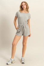 Load image into Gallery viewer, Brown Drawstring Romper
