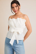 Load image into Gallery viewer, Cloud White Strapless Top
