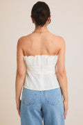 Load image into Gallery viewer, Cloud White Strapless Top
