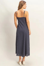 Load image into Gallery viewer, Navy Polka Dot Midi Dress
