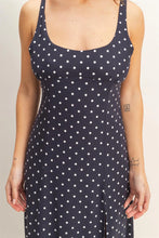 Load image into Gallery viewer, Navy Polka Dot Midi Dress
