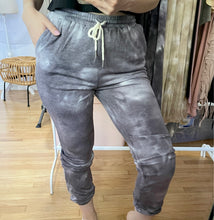 Load image into Gallery viewer, Grey Tie Dye Joggers
