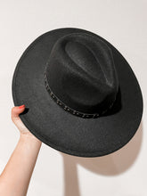 Load image into Gallery viewer, Studded Fedora Hat-Black
